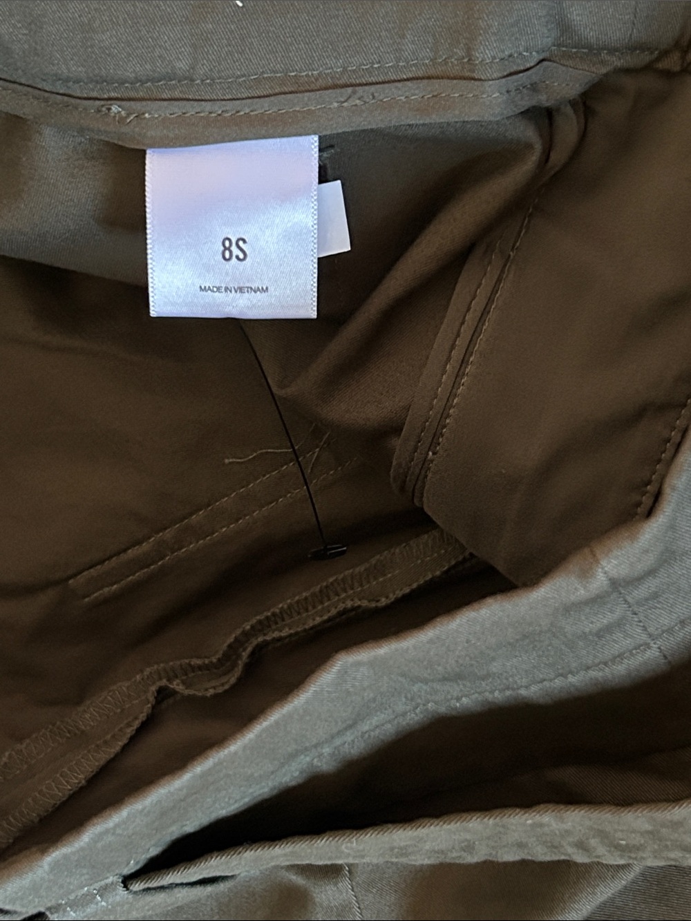 Express Black High-Rise Paperbag Chinos with Belt - Picture 3 of 6
